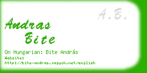 andras bite business card