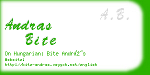 andras bite business card
